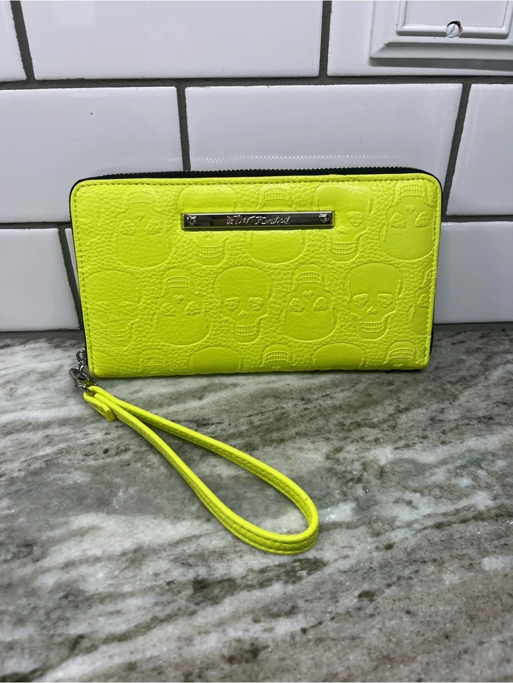 Betsey Johnson Neon Wallet/ wristlet